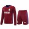 2020/21 Inter Milan Goalkeeper Red Long Sleeve Mens Soccer Jersey Replica + Shorts Set