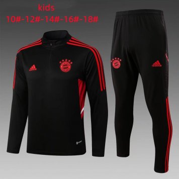 Bayern Munich Soccer Training Suit Replica Black 2022/23 Youth