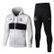 2019/20 Real Madrid Hoodie White Mens Soccer Training Suit(Jacket + Pants)
