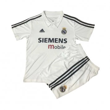 2021/22 Real Madrid Retro Soccer Jersey Home Replica + Short Kids