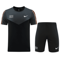 Customize Team Soccer Training Jersey Replica Black&Gray 2023/24 Mens