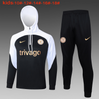 Chelsea Soccer Sweatshirt + Pants Replica Black 2023/24 Youth (Hoodie)