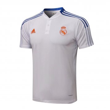 Real Madrid Soccer Polo Jersey White Mens 2021/22