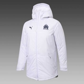 2020/21 Olympique Marseille White Mens Soccer Winter Jacket