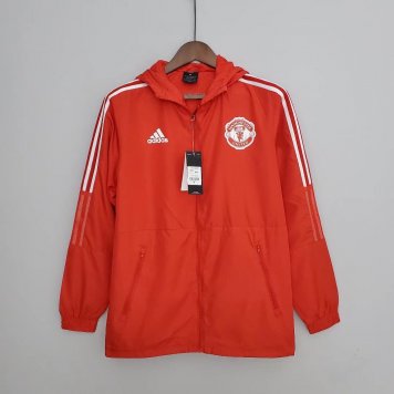 Manchester United Soccer Windrunner Jacket Red Mens 2022/23