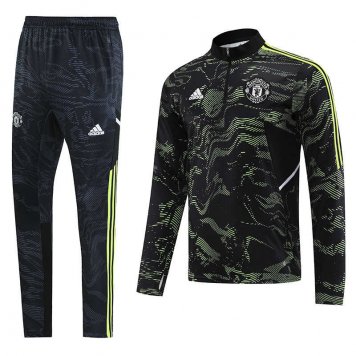 Manchester United Soccer Training Suit Replica Dark Green 2022/23 Mens