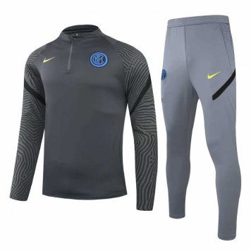 2020/21 Inter Milan Deep Grey Mens Soccer Training Suit