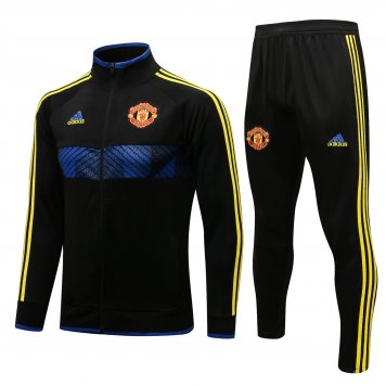 Manchester United Soccer Training Suit Jacket + Pants UCL Black Men's 2021/22