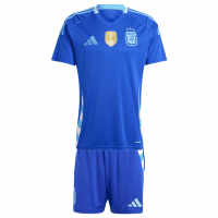 Argentina Soccer Jersey + Short Replica Away Copa America 2024 Youth