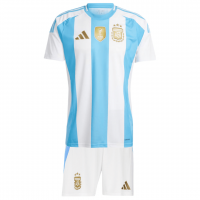 Argentina Soccer Jersey + Short Replica Home Copa America 2024 Youth