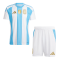 Argentina Soccer Jersey + Short Replica Home Copa America 2024 Mens
