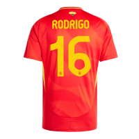 Spain Soccer Jersey Replica Home Euro 2024 Mens (RODRIGO #16)