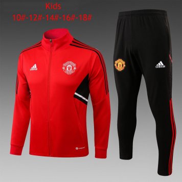 Manchester United Soccer Jacket + Pants Red 2022/23 Youth