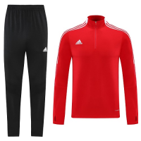 Customize Zipper Soccer Sweatshirt + Pants Replica Red 2021/22