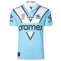 Cronulla Sutherland Sharks NRL Rugby Jersey Light Blue 2023 Mens