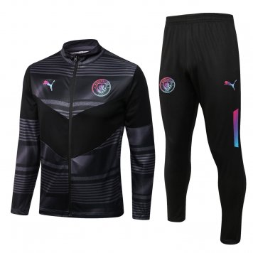 Manchester City Soccer Training Suit Jacket + Pants Black 2022/23 Mens