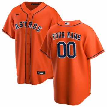 Houston Astros 2020 Alternate Orange Replica Custom Jersey Mens
