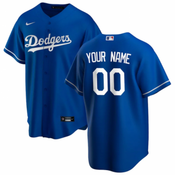 Los Angeles Dodgers 2020 Royal Alternate Replica Custom Jersey Mens