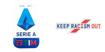 2020/21 Italian Serie A Badge & Keep Racism Out Badge