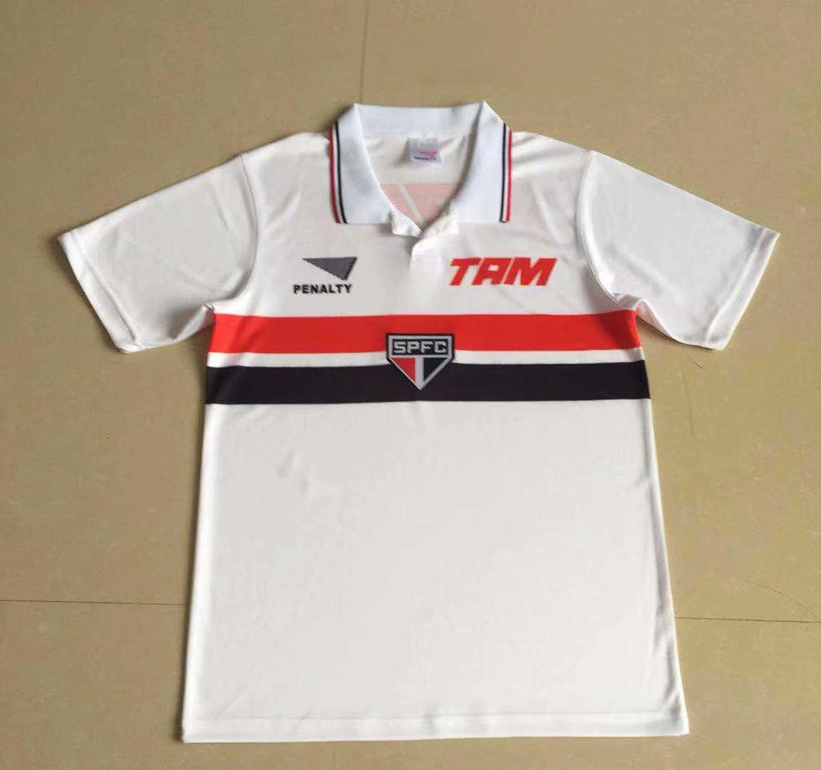 1994 Sao Paulo FC Retro Home Mens Soccer Jersey Replica 