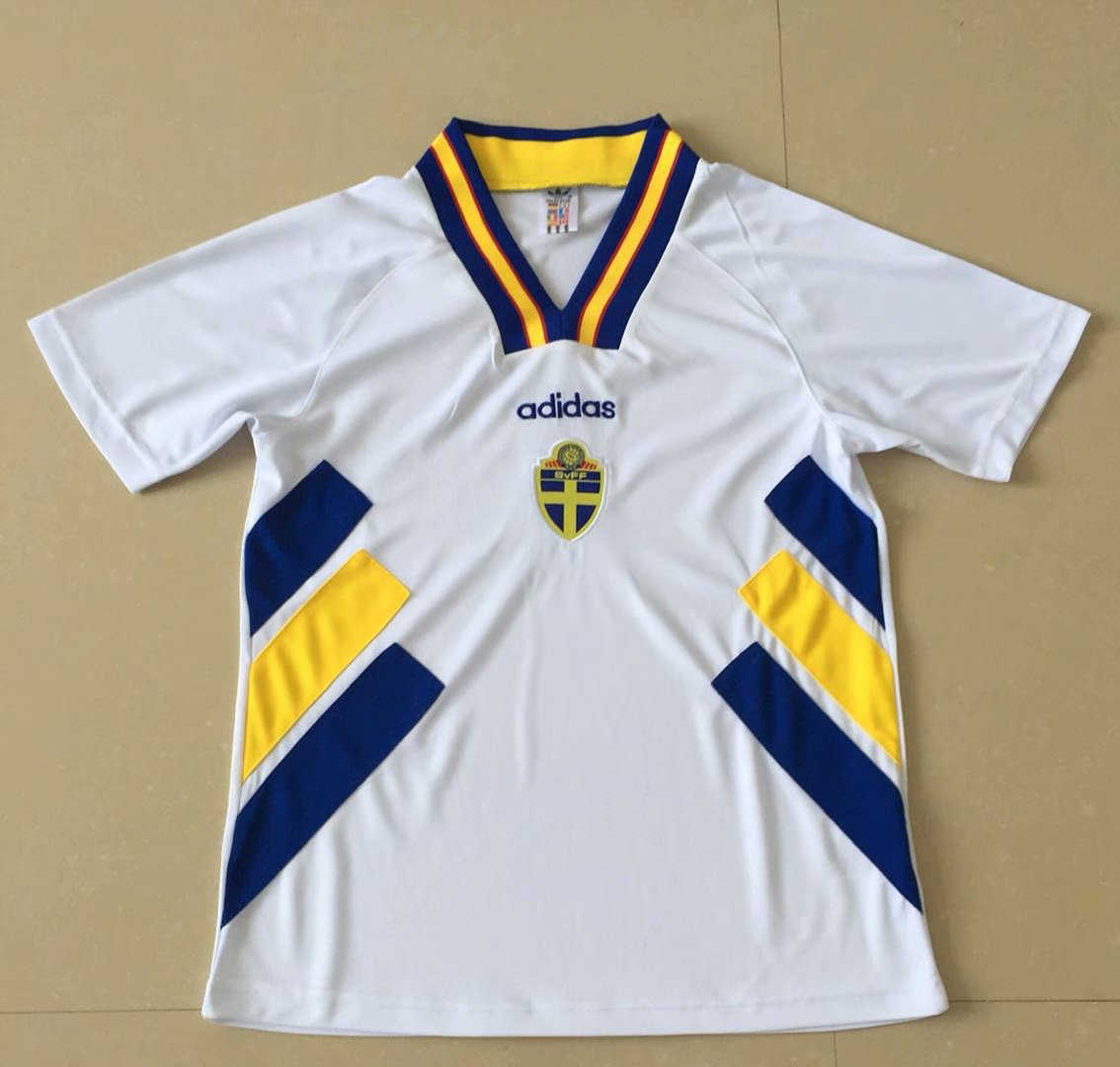 1994 Sweden National Team Retro Away Mens Soccer Jersey Replica 