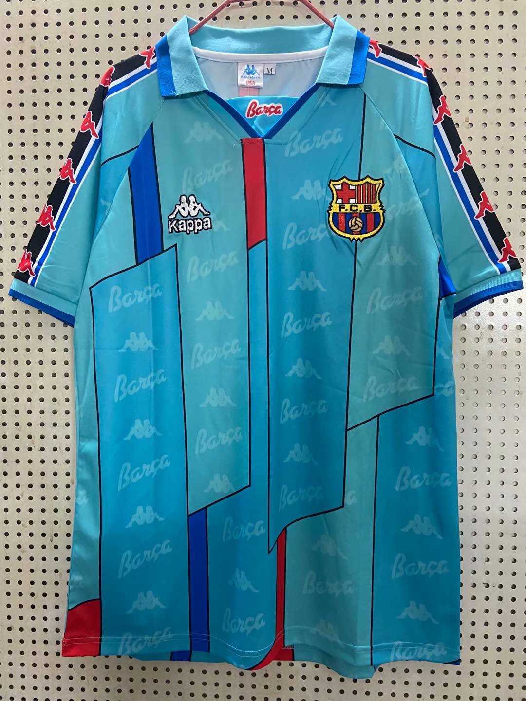 96/97 Barcelona Retro Away Mens Soccer Jersey Replica 