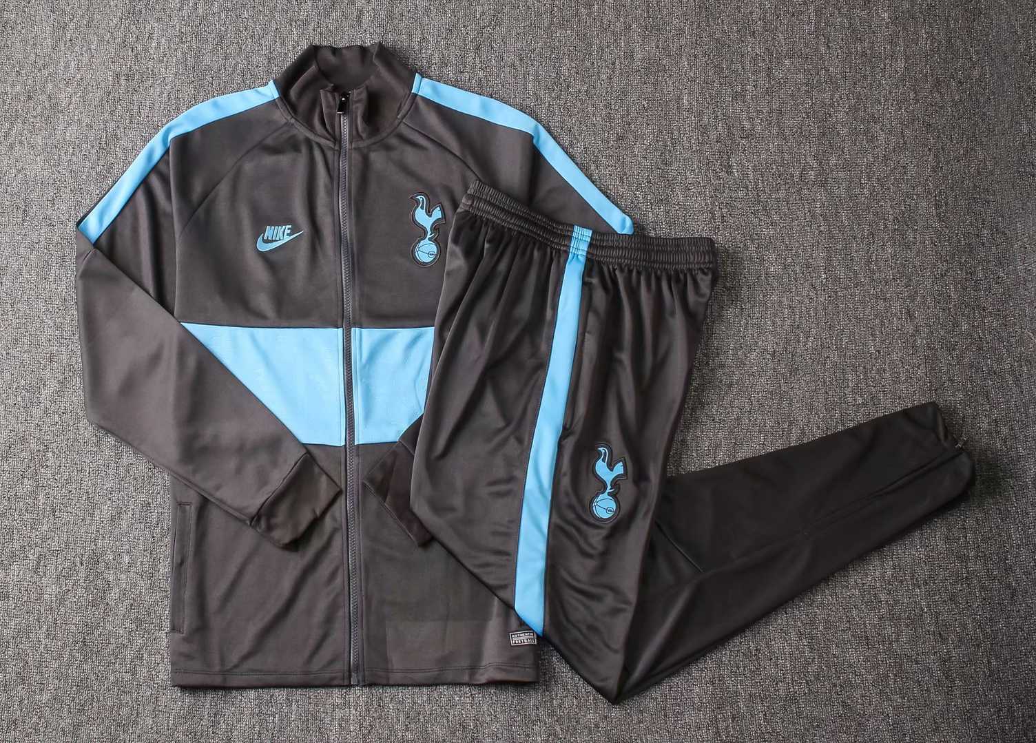 2019/20 Tottenham Hotspur Grey Mens Soccer Training Suit(Jacket + Pants)