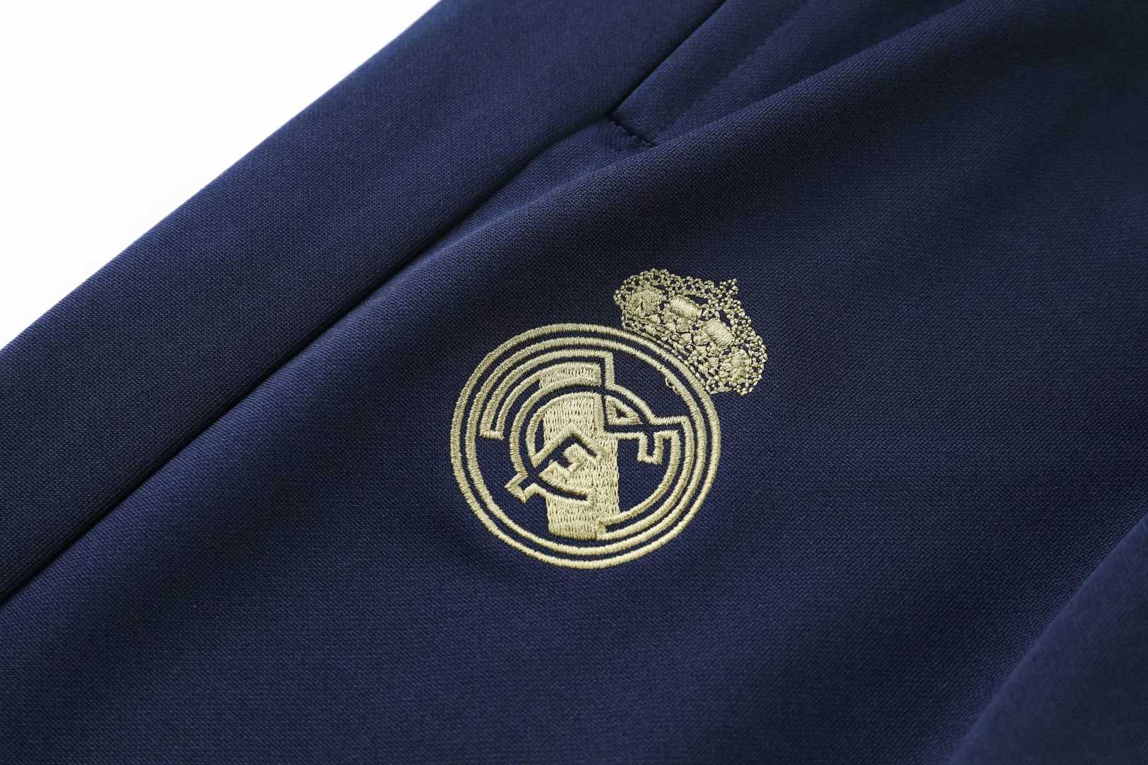 2019/20 Real Madrid Champions Navy Mens Soccer Training Suit(Jacket + Pants)