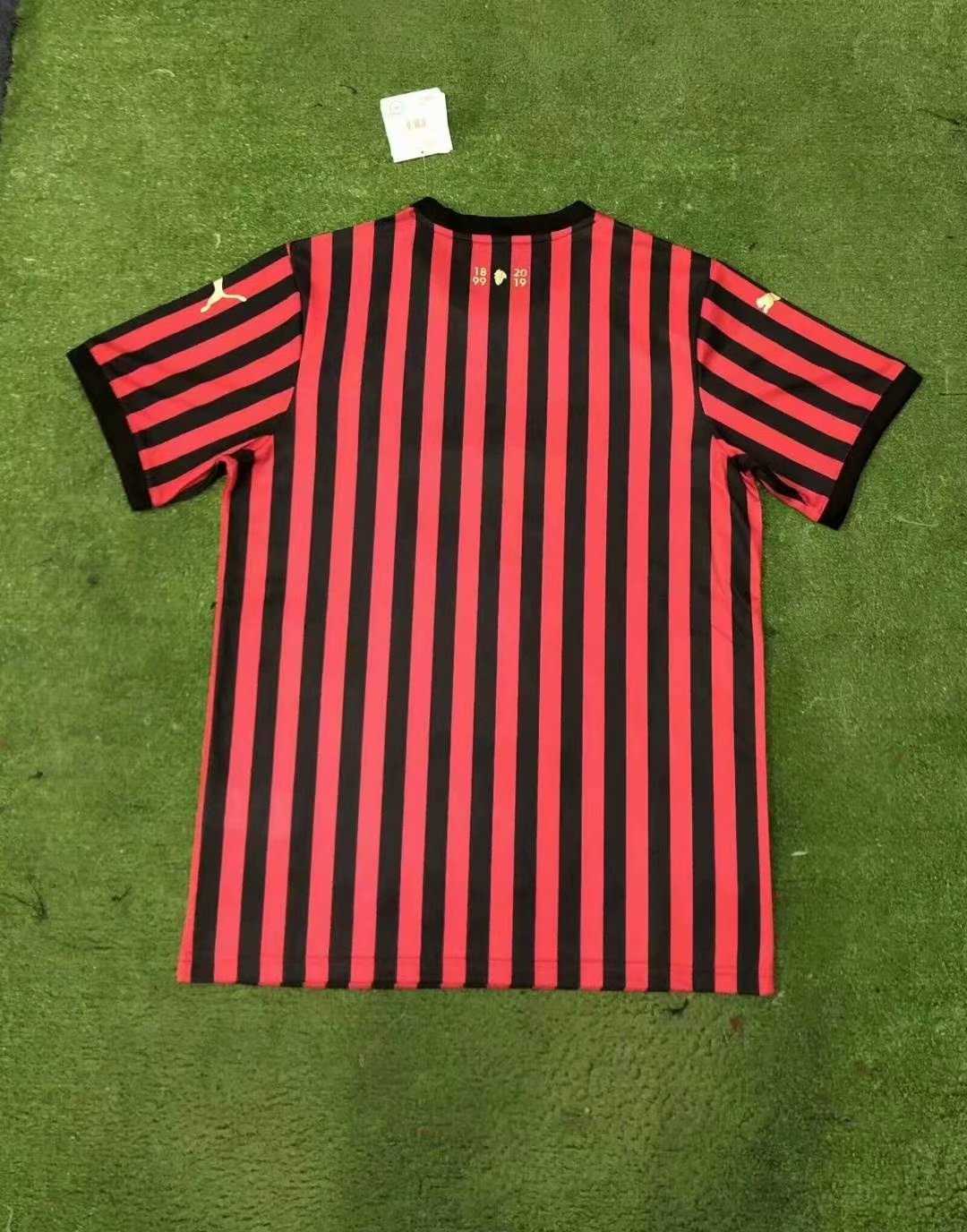 AC Milan 120 Year Anniversary Red&Black Mens Soccer Jersey Replica 