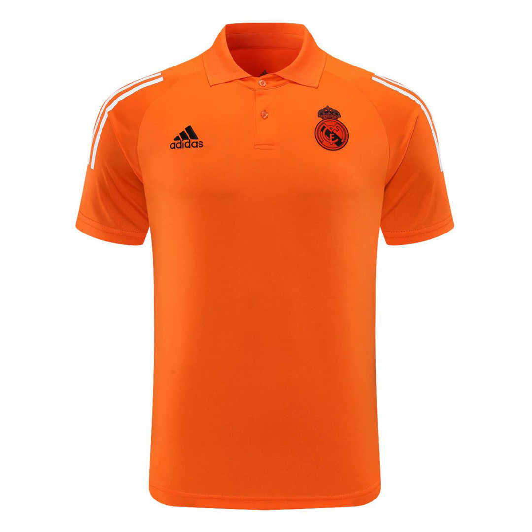 2020/21 Real Madrid UCL Orange Mens Soccer Polo Jersey