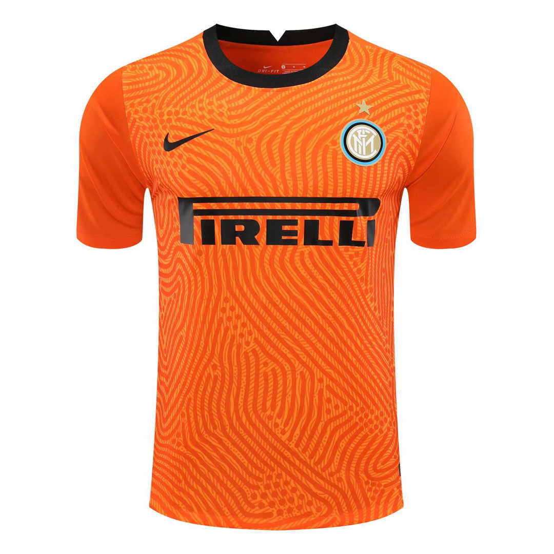 2020/21 Inter Milan Goalkeeper Orange Mens Soccer Jersey Replica  
