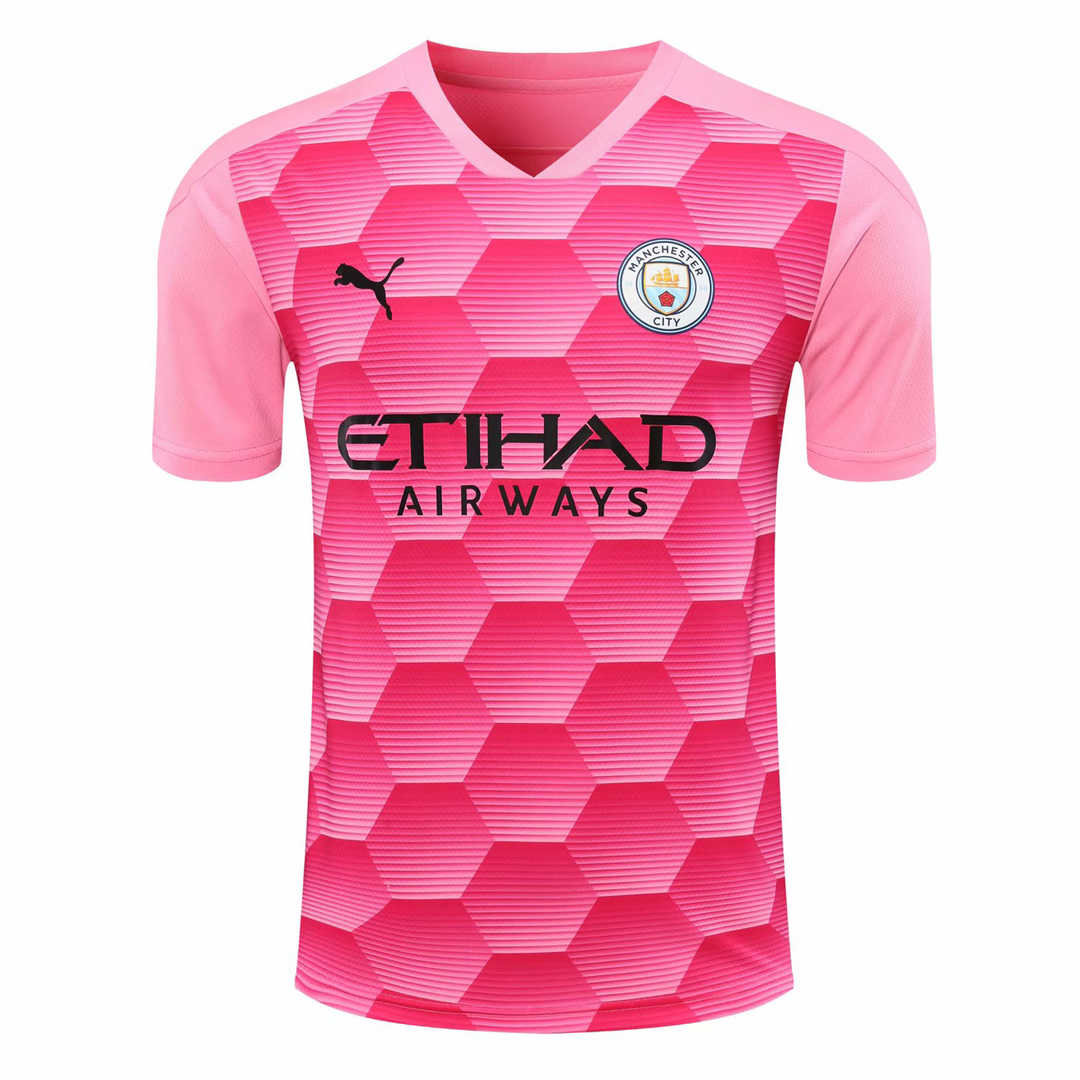 2020/21 Manchester City Goalkeeper Pink Mens Soccer Jersey Replica  