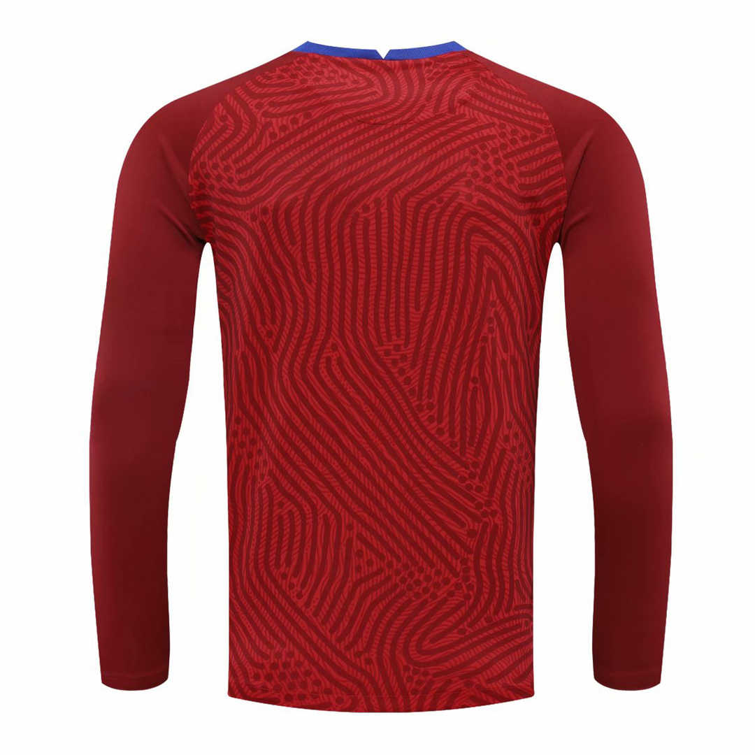 2020/21 PSG Goalkeeper Red Long Sleeve Mens Soccer Jersey Replica  
