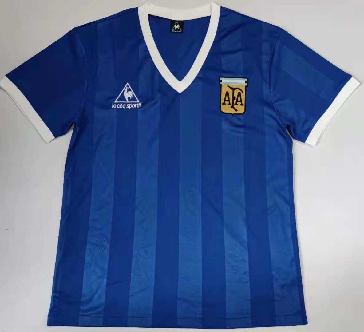 1986 Argentina Away Retro Mens Soccer Jersey Replica  