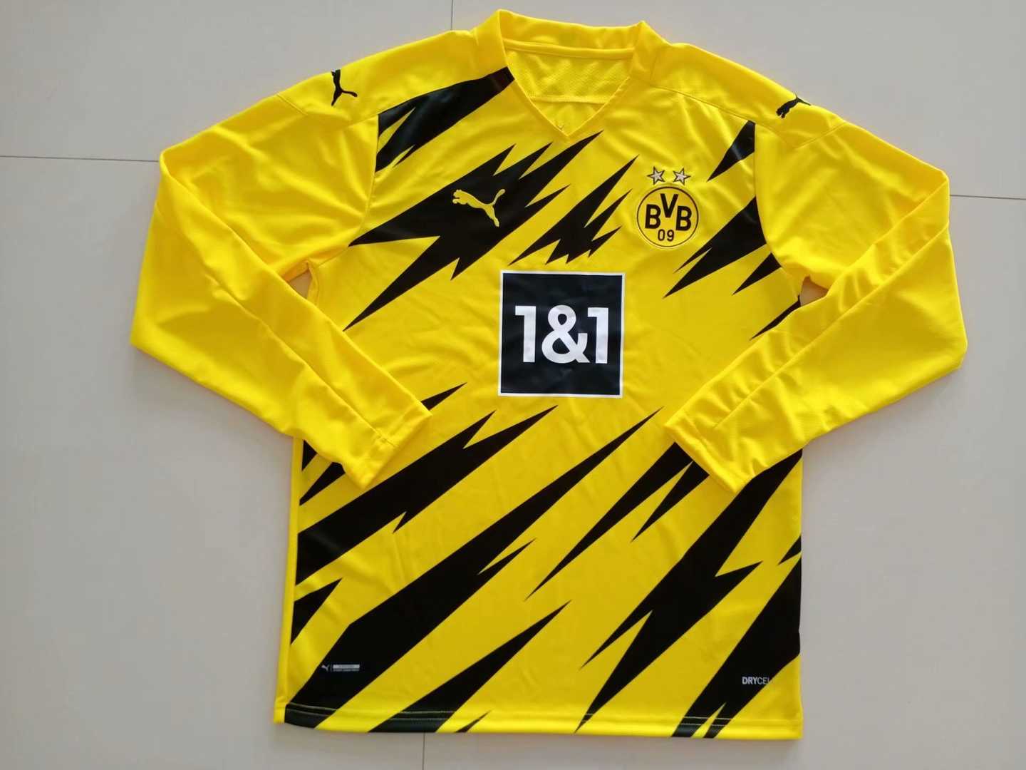 2020/21 Borussia Dortmund Home Mens LS Soccer Jersey Replica  
