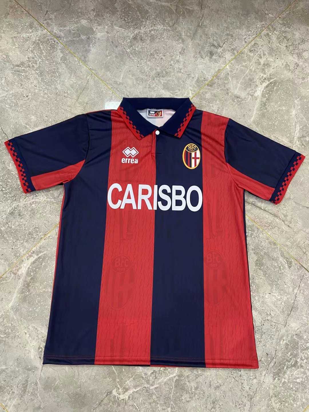 1995/96 Bologna F.C. 1909 Retro Home Mens Soccer Jersey Replica 