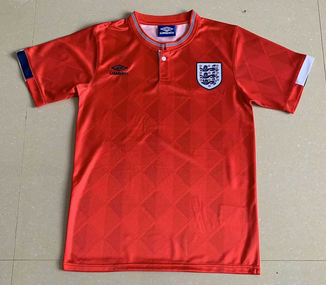 1989 England Retro Away Mens Soccer Jersey Replica 