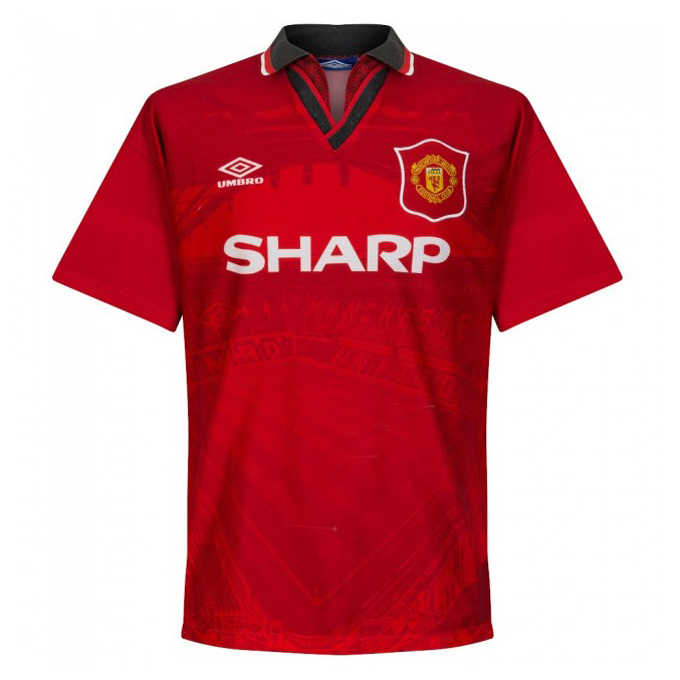 94/96 Manchester United Retro Home Mens Soccer Jersey Replica ...