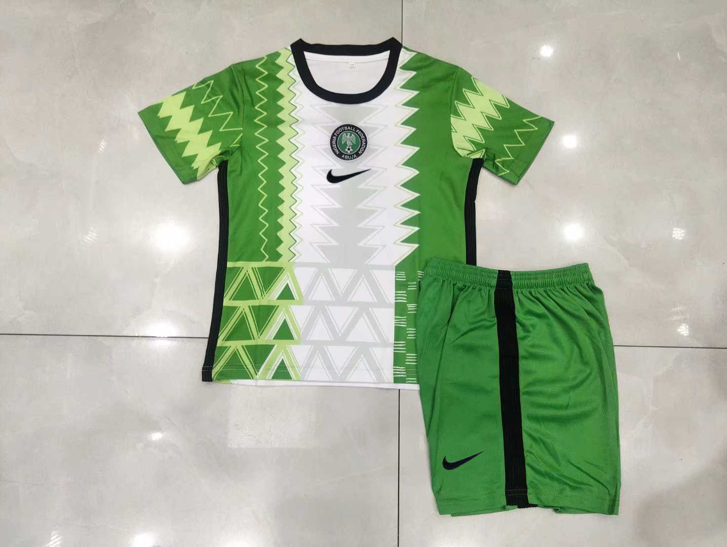 2020 Nigeria Home Kids Soccer Kit(Jersey+Shorts)