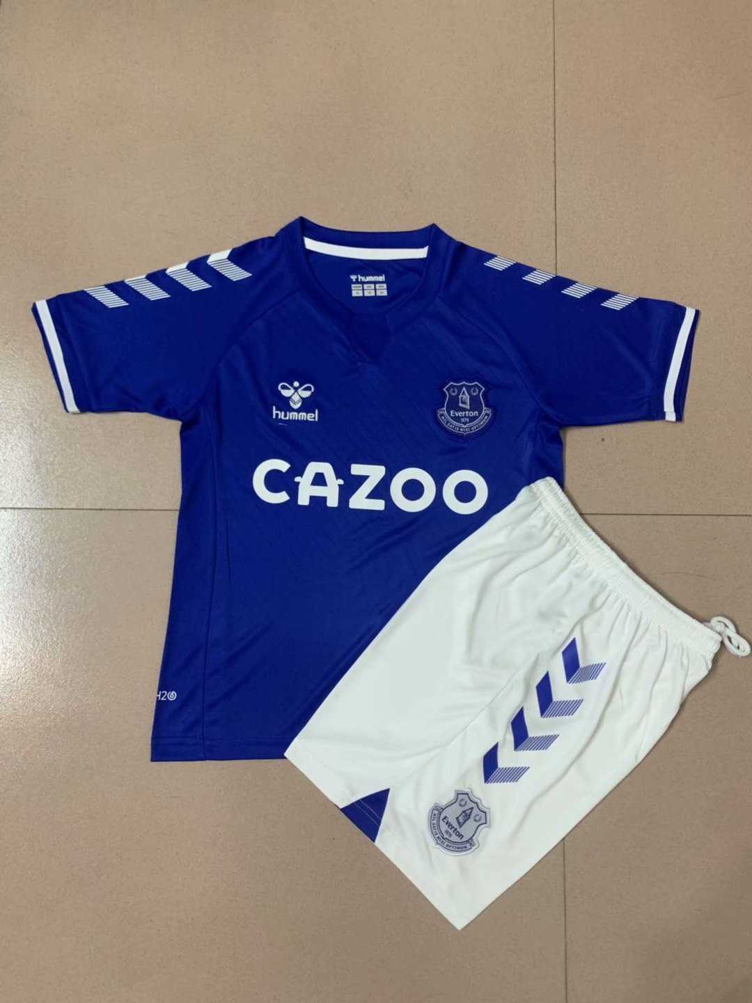 2020/21 Everton Home Kids Soccer Kit(Jersey+Shorts)