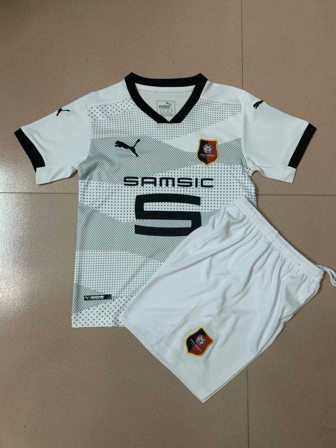 2020/21 Stade Rennais Away Kids Soccer Kit(Jersey+Shorts)
