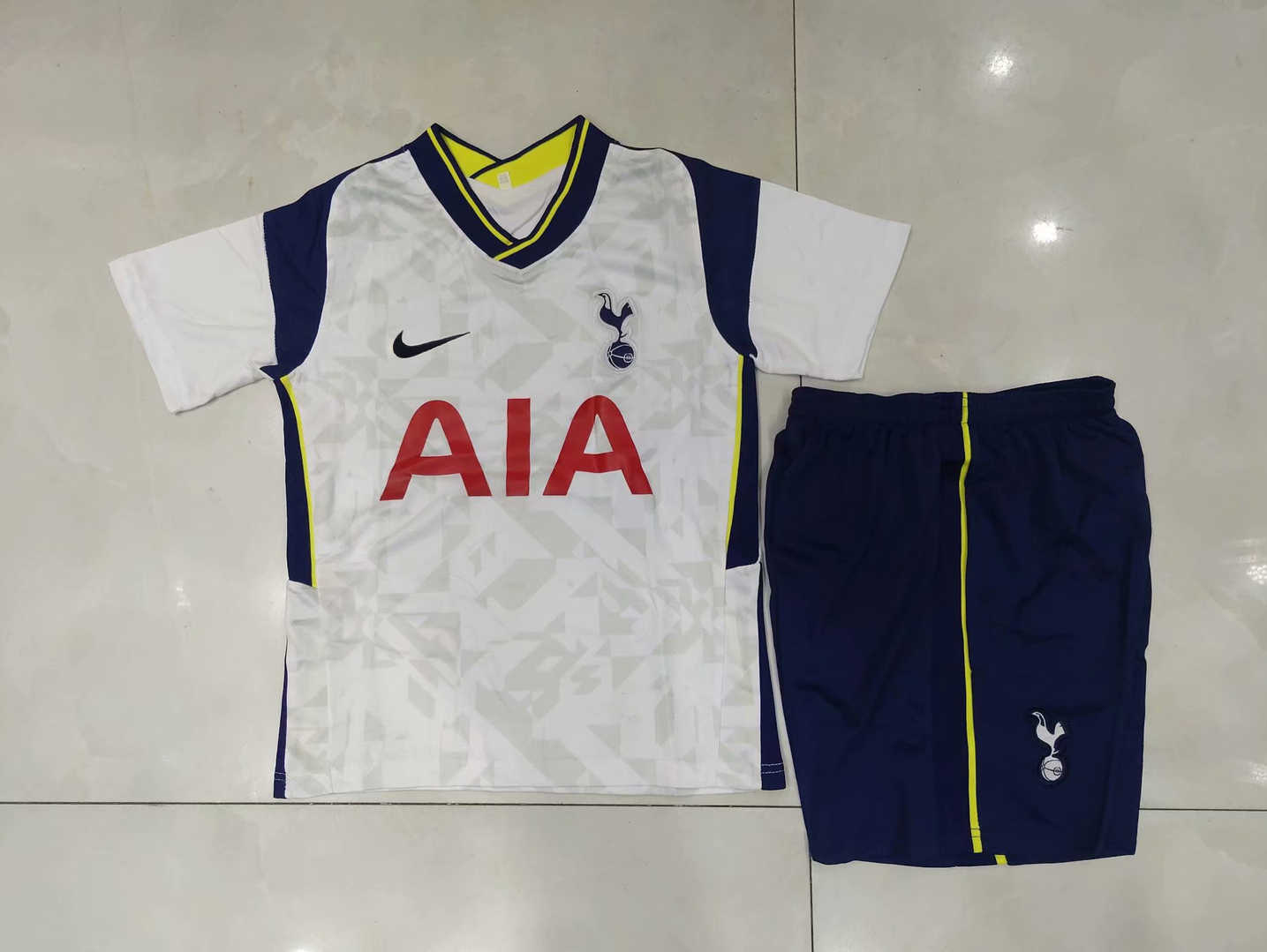 2020/21 Tottenham Hotspur Home Kids Soccer Kit(Jersey+Shorts)
