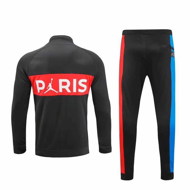 2019/20 Paris St. Germain x Jordan Black II Mens Soccer Training Suit (Jacket + Pants)