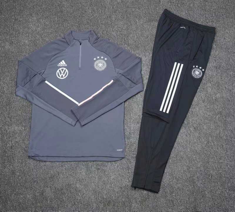 2019/20 Germany Deep Grey Mens Soccer Training Suit(Sweater + Pants)