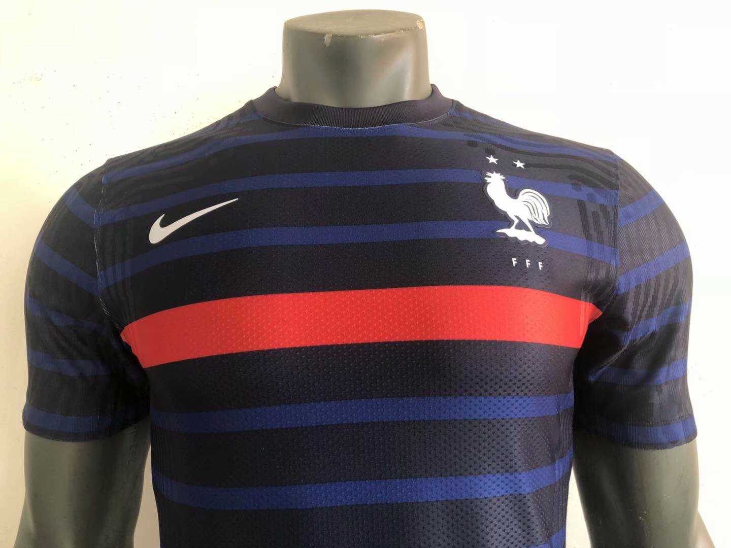 2020 France Home Mens Soccer Jersey Replica  (Match)