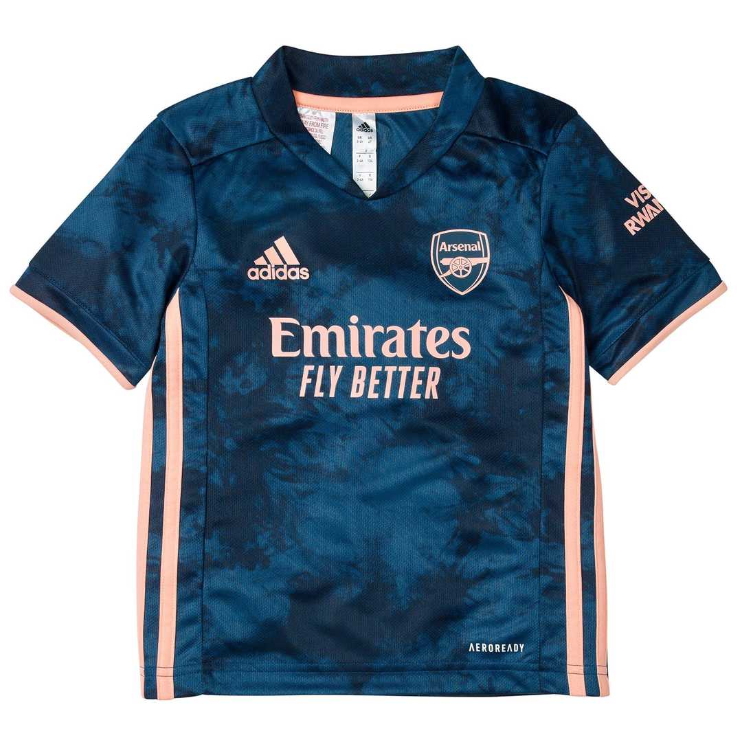 2020/21 Arsenal Third Navy Kids Soccer Kit(Jersey+Short+Socks)