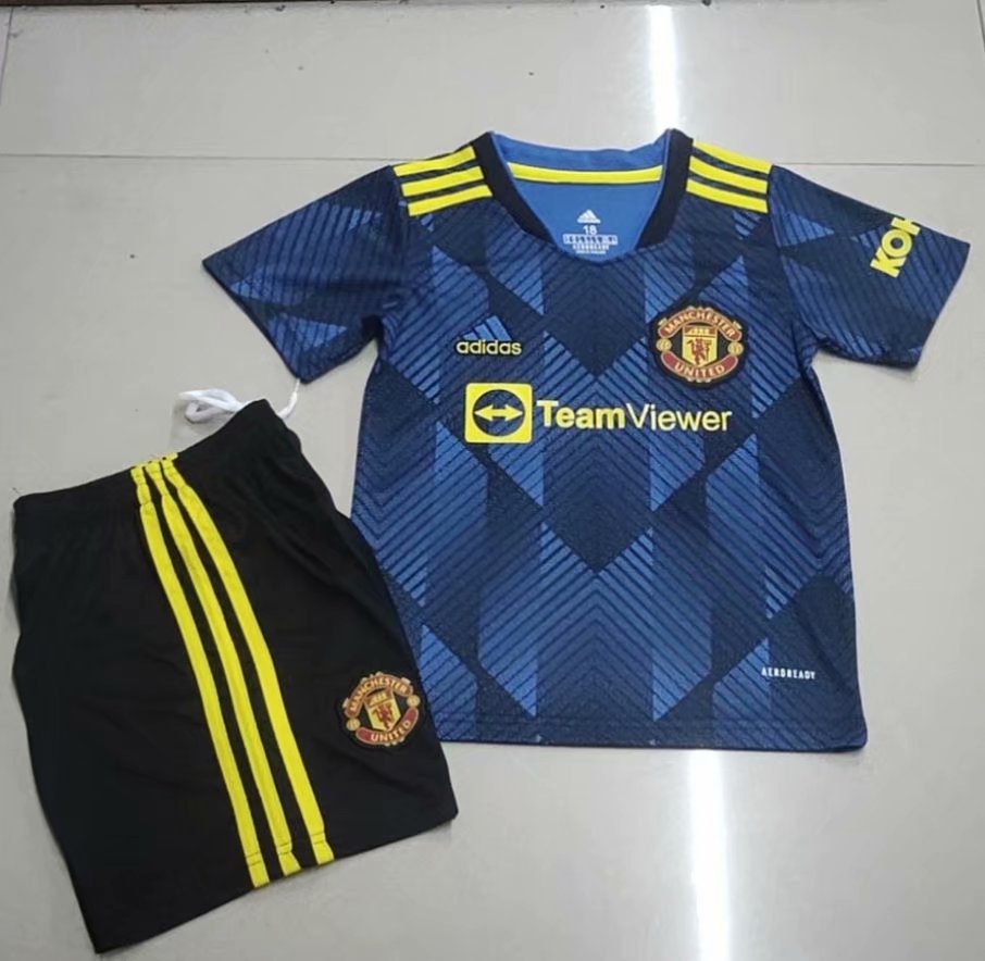 Manchester United Soccer Jersey + Short Replica Third Youth 2021/22