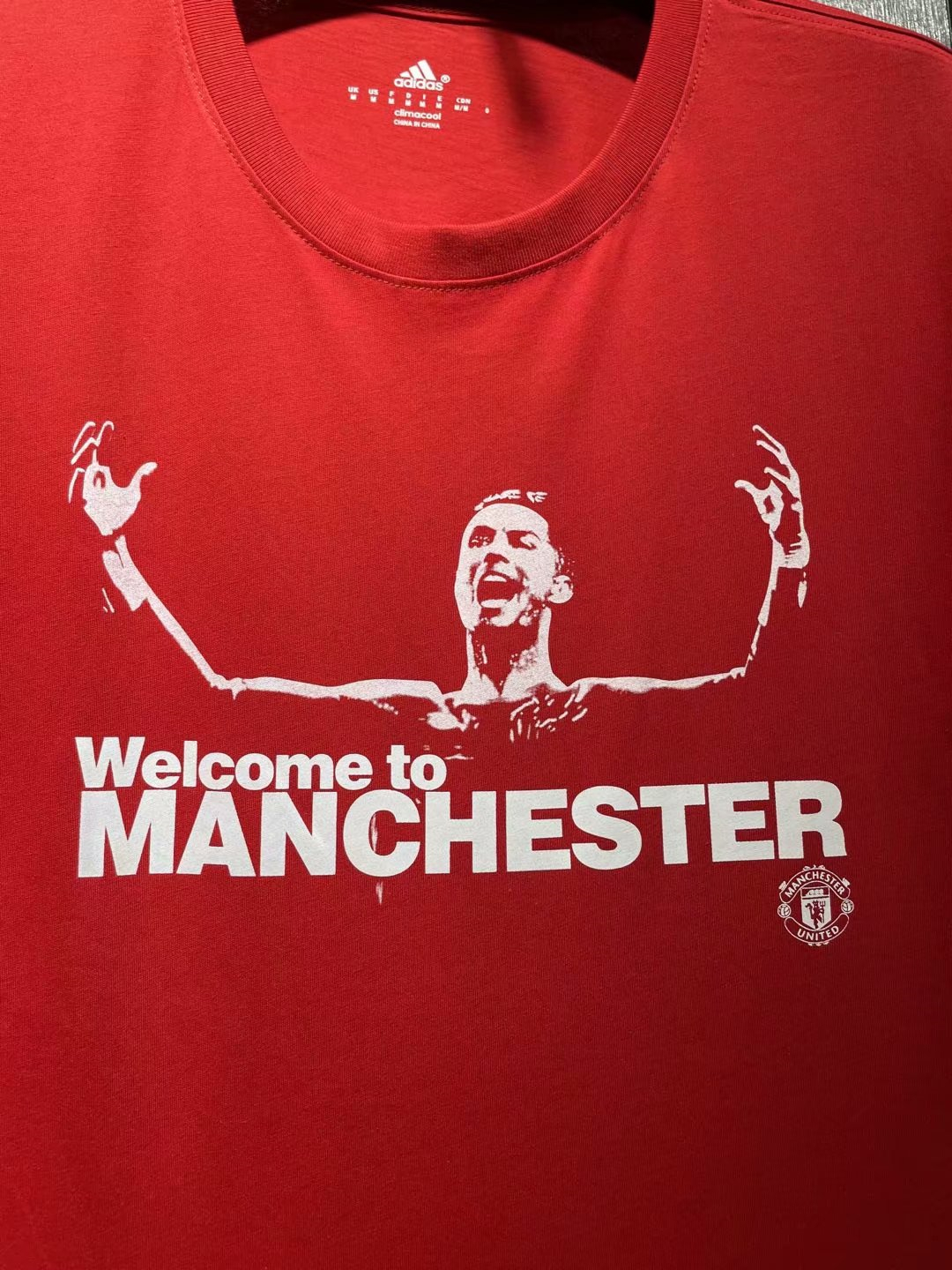 Welcome to Manchester United Ronaldo T-Shirt Red Mens 2021 