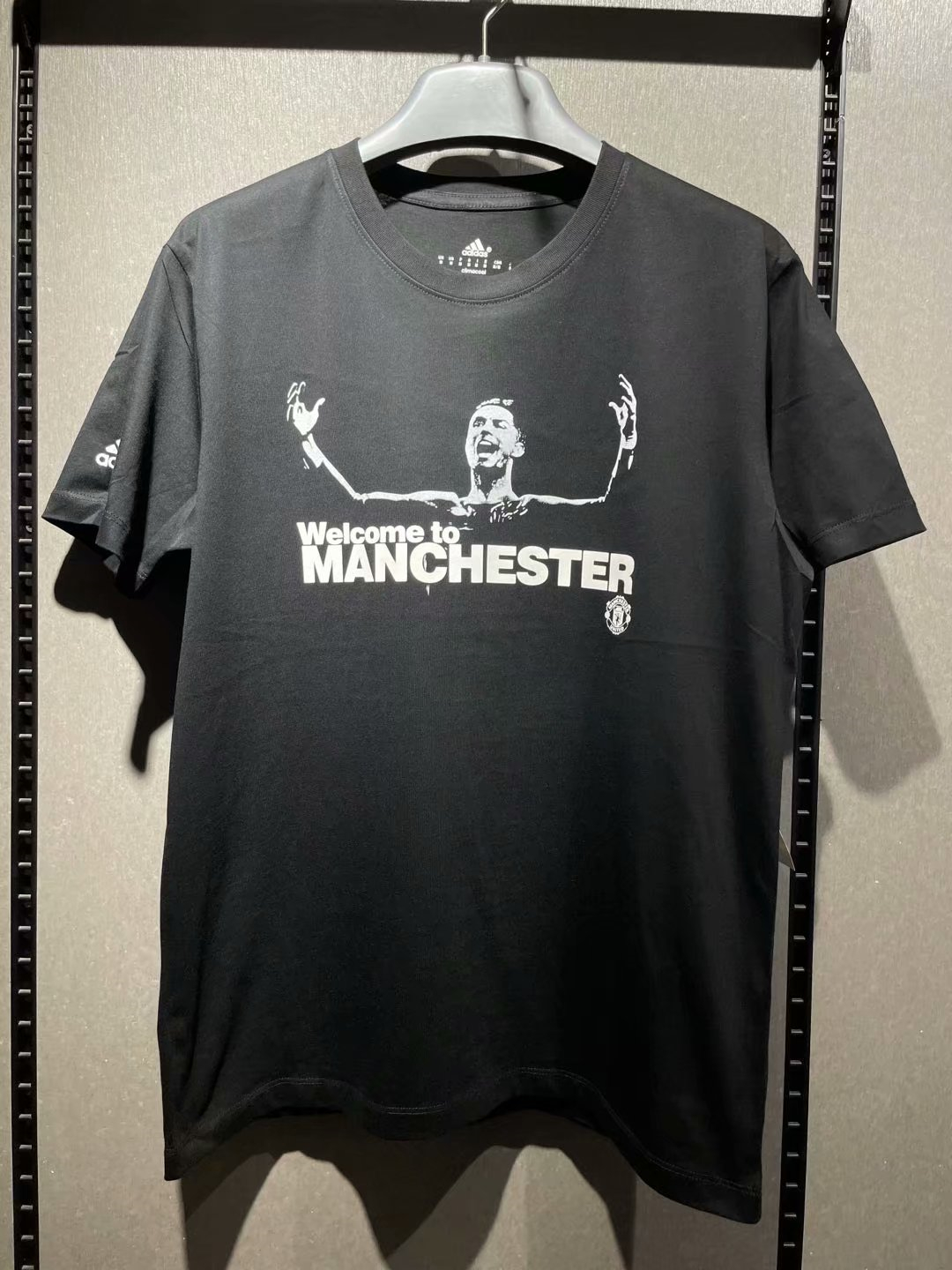 Welcome to Manchester United Ronaldo T-Shirt Black Mens 2021 