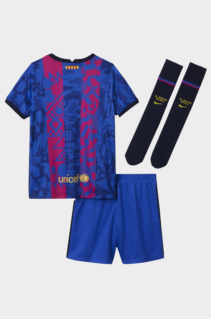 Barcelona Soccer Jersey + Short + Socks Replica Third Youth 2021/22 